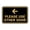 Black Gold, variant on Classic Framed Please Use Other Door Left Arrow Sign (Walnut) - Small