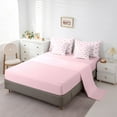 thumbnail image 5 of Manfei Pink Bowknot Bedding Comforter Set 7-Piece for Girls, Watercolor Bow-Tie Full Bedding Set, Princess Bow Knot Fitted Sheet Flat Sheet, Ultra Soft Home Decor, 5 of 8