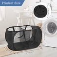thumbnail image 5 of Toplive Pop Up Laundry Hamper Mesh Laundry Basket, Collapsible Popup Hamper Dirty Clothes Basket with 2 Compartments, Side Pocket, Carry Handles for Home, Dorm, Bathroom, Bedroom, Travel-Black, 5 of 7