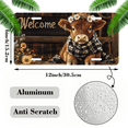 thumbnail image 2 of 1 Pcs License Plate Covers & Frames, A Cute Calf with a Wreath and Blanket For Decorative Front, Waterproof For Decoration Aluminum License Plate Covers & Frames Cover For Men Women, 12" X 6", 2 of 7