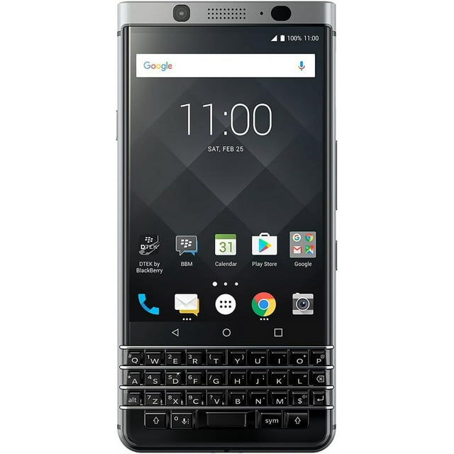 BlackBerry KEYone (Argent) Téléphone Intelligent Android Déverrouillé 4G LTE, 32 Go / Remis à Neuf Certifié