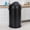 Black With Flip Top, variant on TEQIN 17 Gallon Swing Open Trash Can, Stainless Steel Self-Balance Flip Top Lid Commercial Grade Garbage Can Swing Trash Can For Business, Restaurant, Office And Kitchen