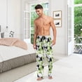 thumbnail image 6 of GZHJMY Men's Tropical Pink Flamingos Sleep Pajama Pant, Soft and Comfortable Lounge Sleep Bottoms with Pockets, Men's Sleepwear with Custom Print, Small, 6 of 7