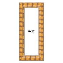 8x27 Frame Beige Real Wood Picture Frame Width 3 inches | Interior Frame Depth 0.5 inches | Natural