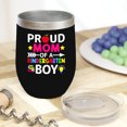 thumbnail image 2 of Proud Mom of a Kindergarten Boy, Black 12oz Wine Tumbler, 2 of 2