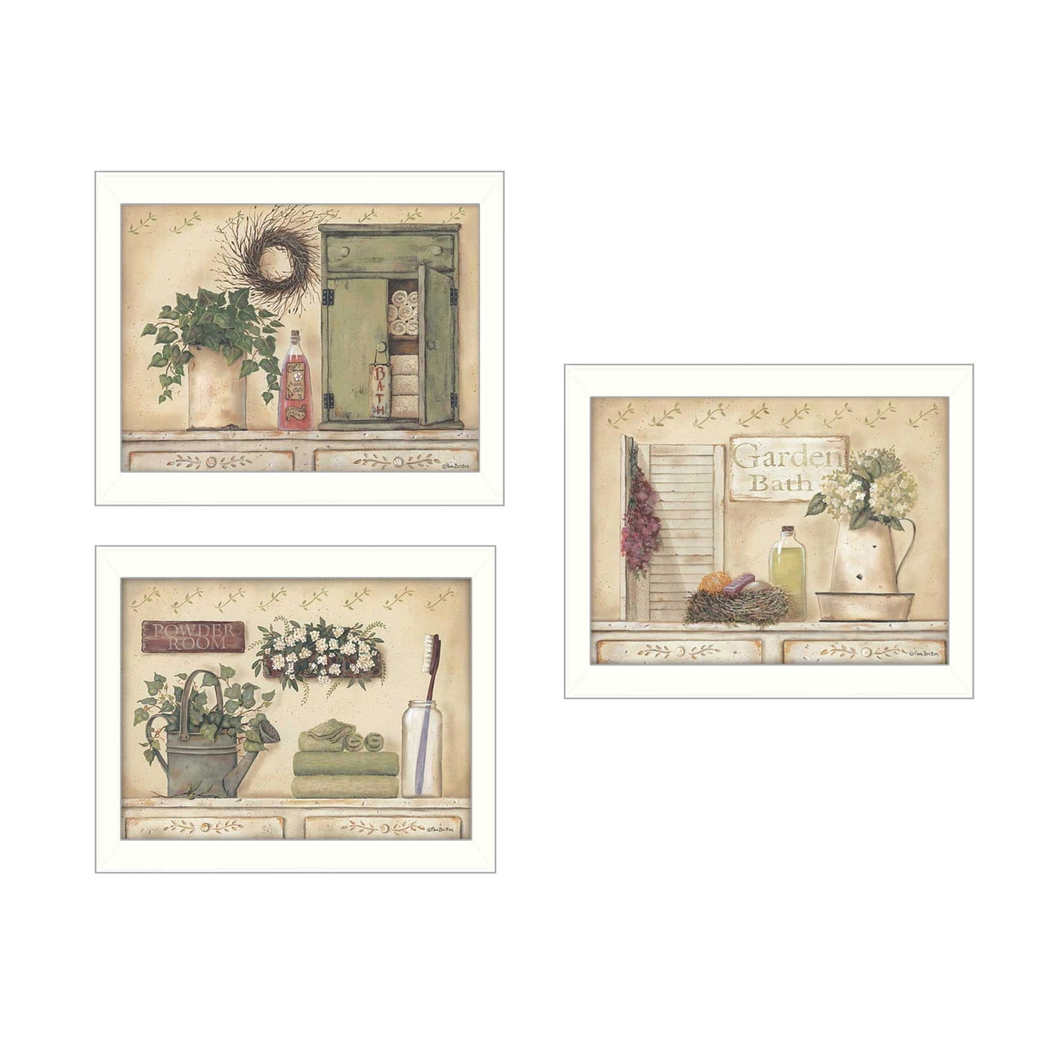 Trendy Decor4U Garden Bath Collection By Pam Britton Printed Wall trendy-decor4u-garden-bath-collection-by-pam-britton-printed-wall