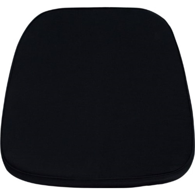 Offex OFLELCBLACKGG Soft Black Fabric Chiavari Chair Cushion