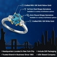 thumbnail image 2 of Gem Stone King 10K Two Tone Gold London Blue Topaz and White Topaz Engagement Ring for Women | 2.91 Cttw | Oval 9X7MM | Gemstone November Birthstone | Size 9, 2 of 6
