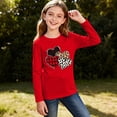thumbnail image 4 of LckLvx Girls Boys Valentine Day Shirt Heart Graphic Long Sleeve Crewneck Pullover Kids Trendy Cute Tops, 4 of 7