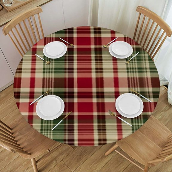 BANET Fall Tablecloth Round - Autumn Pumpkin Birds on Wood Board Backdrop- Circle Table Cloth Reusable Non-Slip for Kitchen Dining Farmhouse Indoor Outdoor Holiday Decor 31"-35