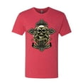 thumbnail image 2 of Wild Bobby, Brotherhood Biker Motorcycles Cross and Skull Pop Culture Mens Premium Tri Blend T-Shirt, Vintage Red, Large, 2 of 3