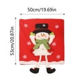 thumbnail image 2 of Christmas Chair Back Cover with Festive Santa Snowman Reindeer Designs for Holiday Party Dinner Table Decoration, 2 of 3