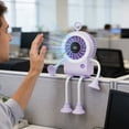 thumbnail image 4 of Vwrxbz USB Rechargeable Suction Cup Fan Portable Mini Desk Fan Digital Speed Display Adjustable Wind for Kitchen Office Bathroom, 4 of 8