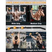 Fitarc 40 Inch Lat Pulldown Attachment with Extra-Wide Non-Slip Grip, Portable, Easy to Install