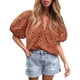 thumbnail image 1 of Blusa de Verano para Mujer PRETTYGARDEN con Escote en V y Encaje Talla M, 1 of 7