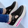 thumbnail image 1 of Espadrilles pour Femmes à Enfiler, Mocassins à Plateforme Confortables pour Femmes, Style Romain, Grande Pointure, Chaussures de Printemps pour Femmes, Noir, 1 of 4