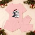 thumbnail image 4 of Fznquz Women Pajamas Christmas Winter Soft Outfits Tops and Shorts Pants Short Sleeve 3 Piece Casual Womens Pjs Sets, 4 of 8