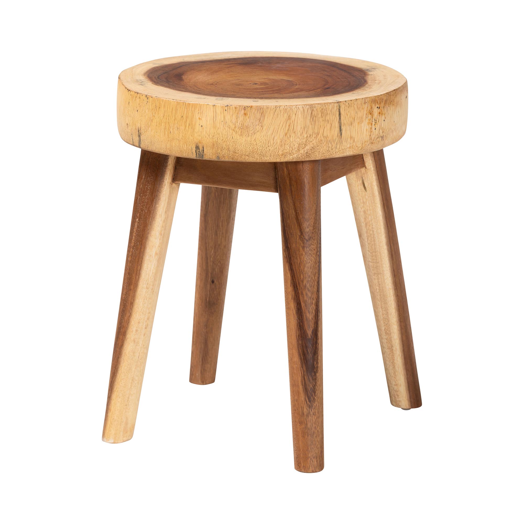 bali & pari Jia Rustic End Table, Natural Brown