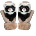 thumbnail image 2 of Cute Animal Mittens, 2023 New Handmade Knitted Plush Animal Mittens Gloves, Full Fingers Thickening Soft Winter Warm Mittens, 2 of 8