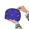 thumbnail image 6 of YFYANG 2 Piece Women's Portable Makeup Bags, Purple Abstract Ocean Graffiti Clutch Travel Toilet Bags Cosmetic Organizer, 6 of 7