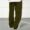 thumbnail image 2 of HomeDM Men's Sweatpants with Pockets Open Bottom Jogger Army Green Athletic Lounge Pants Size L, 2 of 8