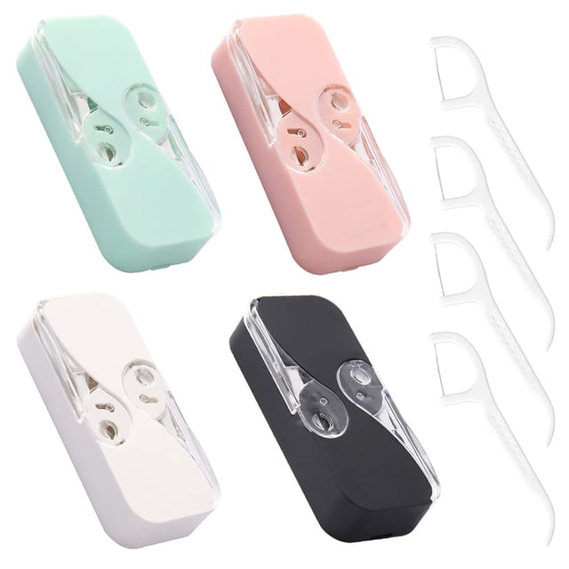 Dispensador de hilo dental 4 unidades YRAKOZIN, set portátil