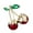 B, variant on Versatile Cherries Brooch Accessory Eye Catching Green Zircon Cherries Jewelry Pin Charm for Casual and Formal Attire