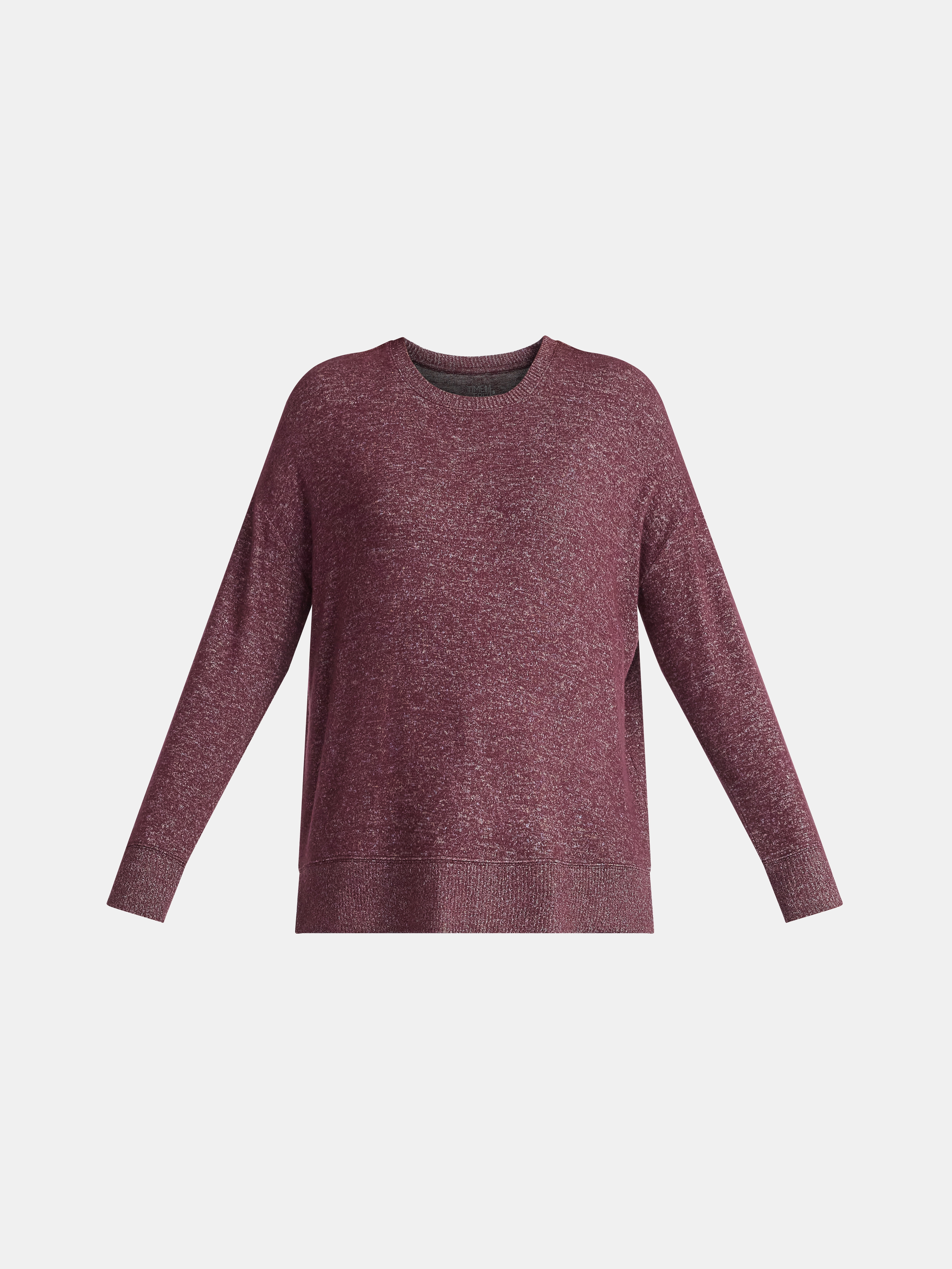 Time and Tru Women's Hacci Knit Tee with Long Sleeves, Sizes XS-XXXL
