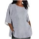 thumbnail image 1 of Tops Y Blusas de las Señoras Cortado 3/4 Manga Impresa Suelta Camisa Casual, Blusas para las Mujeres Casual, 1 of 4