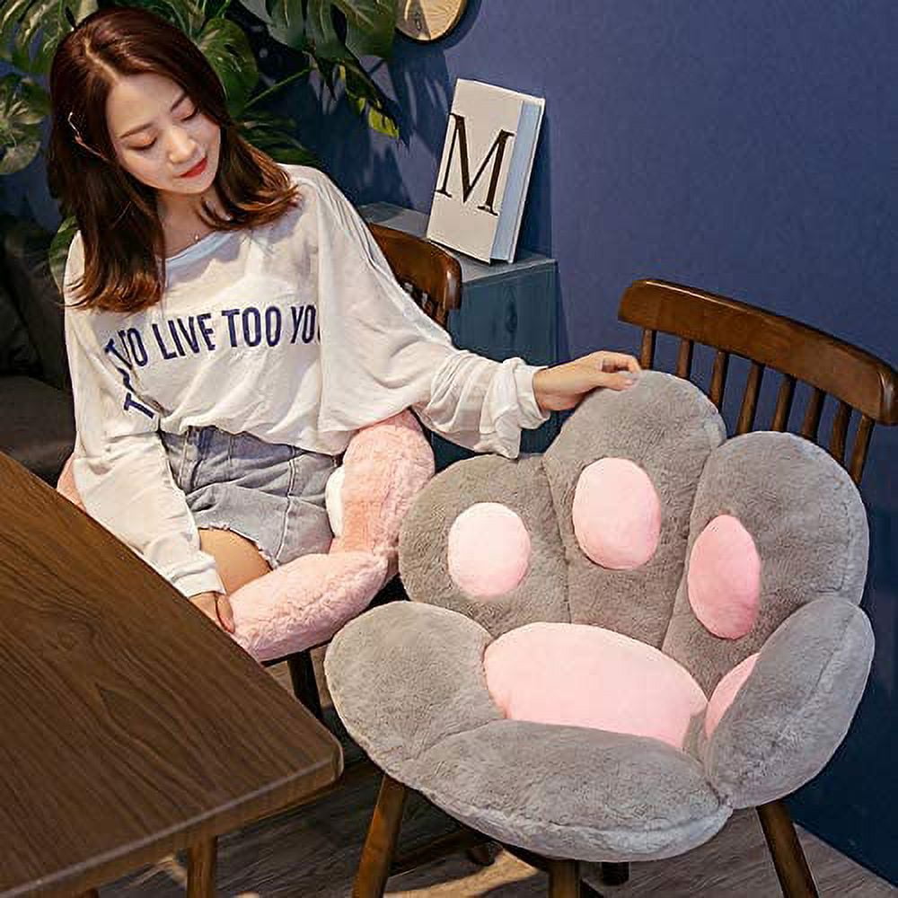 Merbary Cat Paw Cushion Comfy Kawaii Chair Cushion Bear Paw Lazy