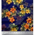 thumbnail image 1 of Soimoi Viscose Chiffon Fabric Floral & Leaves Tropical Decor Fabric Printed Yard 42 Inch Wide, 1 of 2