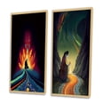 thumbnail image 3 of Designart "Native Elder Meditation Connecting with Ancestors I" Meditation Framed Wall Art Set Of 2 - Traditional Pink Frame Gallery Set For Office Decor, 3 of 6