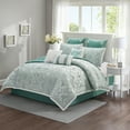 thumbnail image 2 of Nanshing Marissa 9 Piece Damask Comforter Set, Sage, King, 2 of 14