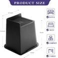 thumbnail image 2 of Bed Risers 6 inch Heavy Duty 4 Pack, L Shape Furniture Risers 6 inch, Oversized Lifts Risers for Couch, Table, Sofa, Desk, Chairs Legs, Dorm Beds Frame (Black 4-Pack,6 inch), 2 of 10
