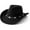 Black, variant on Kids Cowboy Hats Boys Girls Western Style Cowgirl Hat Wide Brim Classic Felt Fedora Hat,Beige,6-12 Years