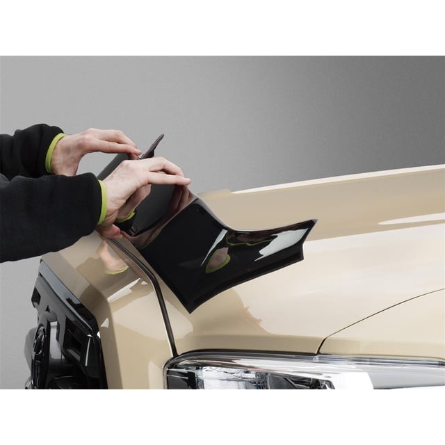 Fits 2022-2024 Toyota Tundra Weathertech Bug Shield 55232 Contour; Dark Smoke; Acrylic