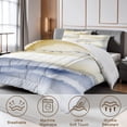 thumbnail image 2 of Ocean Blue and Beige Pastel Queen Size Comforter Set – 3 Piece Queen Comforter Set - Soft Microfiber All Season Comforter Set by Conrad’s Limited Collections, 2 of 5