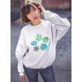 thumbnail image 2 of Succulents Watercolor . Sweatshirt Women -Image by Shutterstock, Female XX-Large, 2 of 4