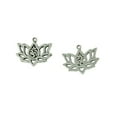 thumbnail image 4 of 50 PCS Tibetan Silver OM (AUM) Yoga Lotus Flower Charms Haciendo DIY Sunnimix flor de loto encanto a granel, 4 of 7