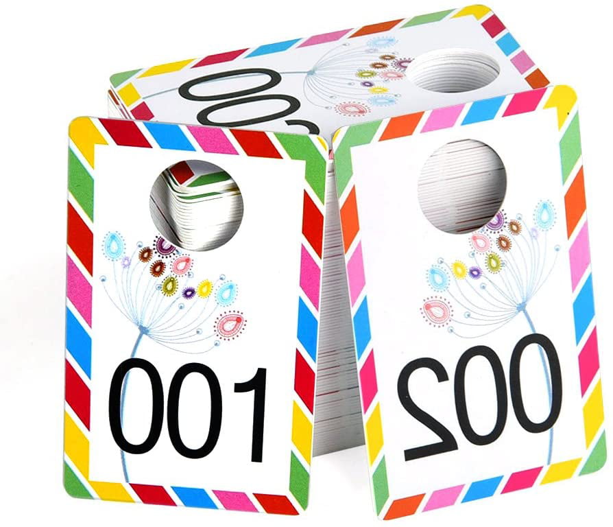 Plastic Number Tags Normal and Reverse Mirror Image Reusable Hanger Cards 100 for sale online 
