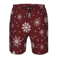 thumbnail image 3 of Balery Romantic white snowflakes Traje de Baño Estilo Hawaiano para Hombre, Shorts de Secado Rápido con Bolsillos-3X-Large, 3 of 6