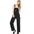 thumbnail image 4 of Revolt Plus Size Women's Juniors Baggy Straight Leg Overalls (14, Black), 4 of 4