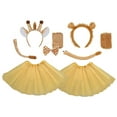 thumbnail image 3 of WOYY Girls Cartoon Holiday Party Tutu Skirt Headband 4Pcs Outfits, 3 of 3