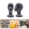 thumbnail image 4 of Fashionable Mannequin Foam Female Head for Wig Eyeglass Stand Rack (Grey), 4 of 6
