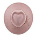 thumbnail image 2 of EliteGoogv Unisex Heart Top Fedora Hat Classic Wide Brim Jazz Hat Suede Dress Hat for Women Men, 2 of 3