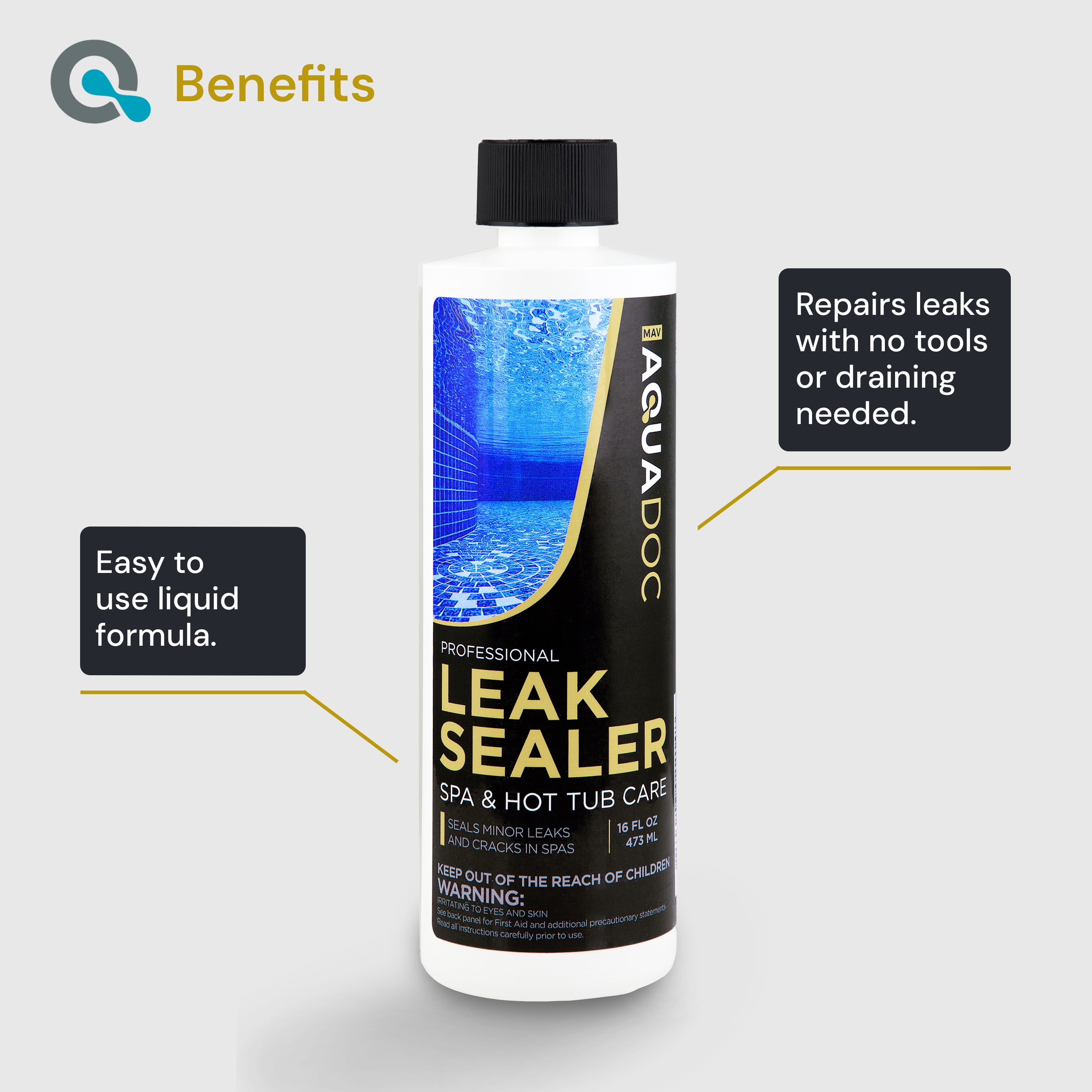 AquaDoc, Hot Tub Leak Sealer, 16oz, Spa Leak Repair Kit - Walmart.com