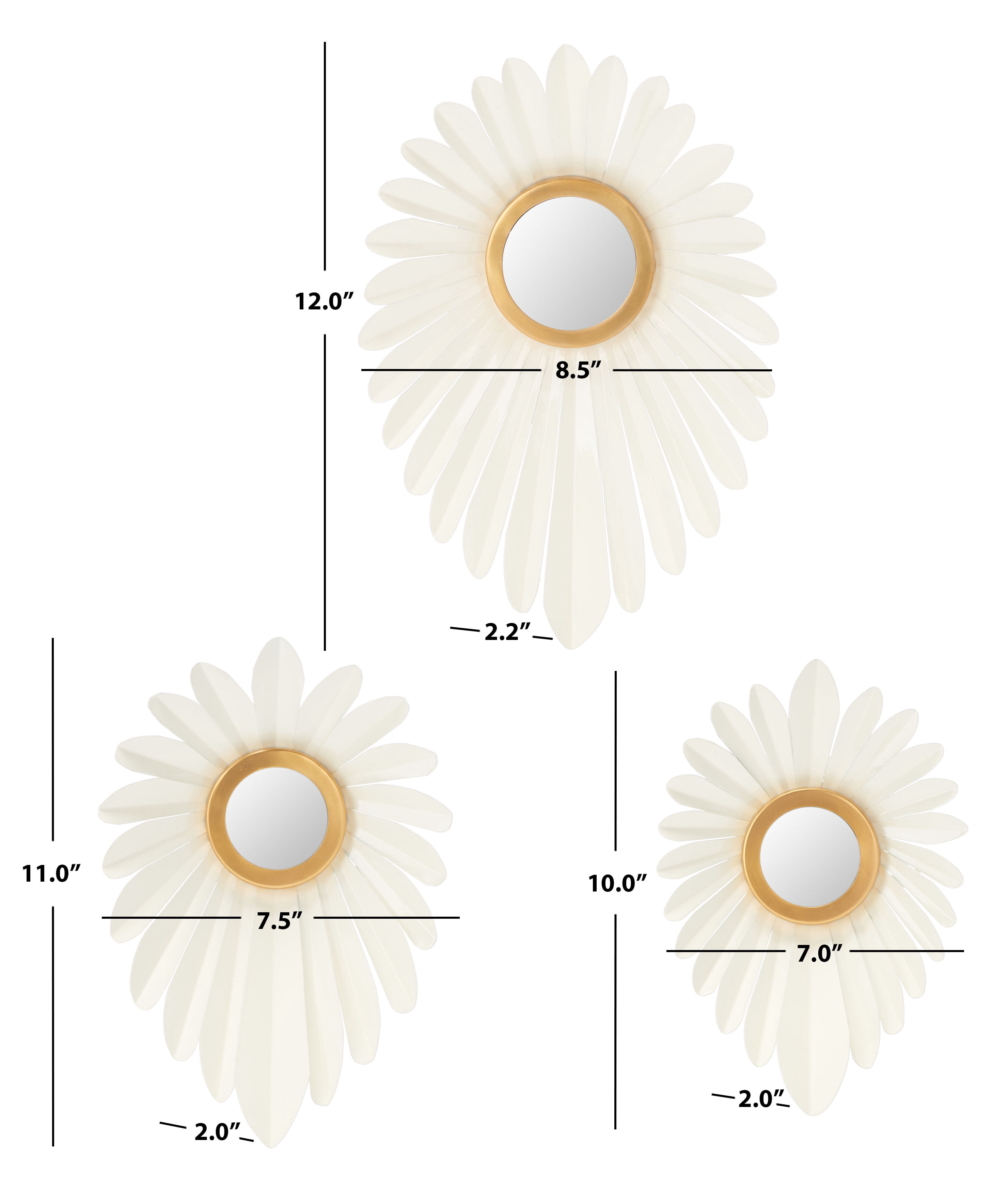 Safavieh Hermia Bohemian Ivory/Gold Wall Décor, Set of 3