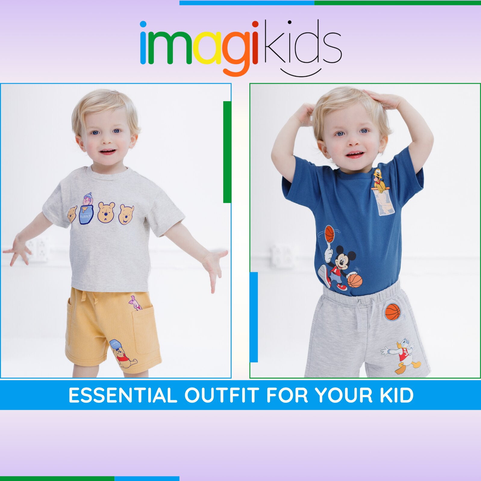 Disney Winnie the Pooh Piglet T-Shirt and French Terry Shorts Outfit Set Newborn to Little Kid