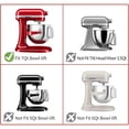 thumbnail image 6 of Spiral Dough Hook, Flat Beater & Whisk Set for KitchenAid 7 Qt Bowl-Lift Mixers – Stainless Steel Replacement Attachments, Dishwasher Safe, 6 of 11