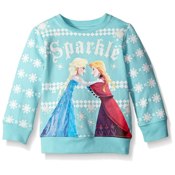 Disney Girls' Frozen Sisters Sparkle Nordic Crew-Neck Sweatshirt Size 5T